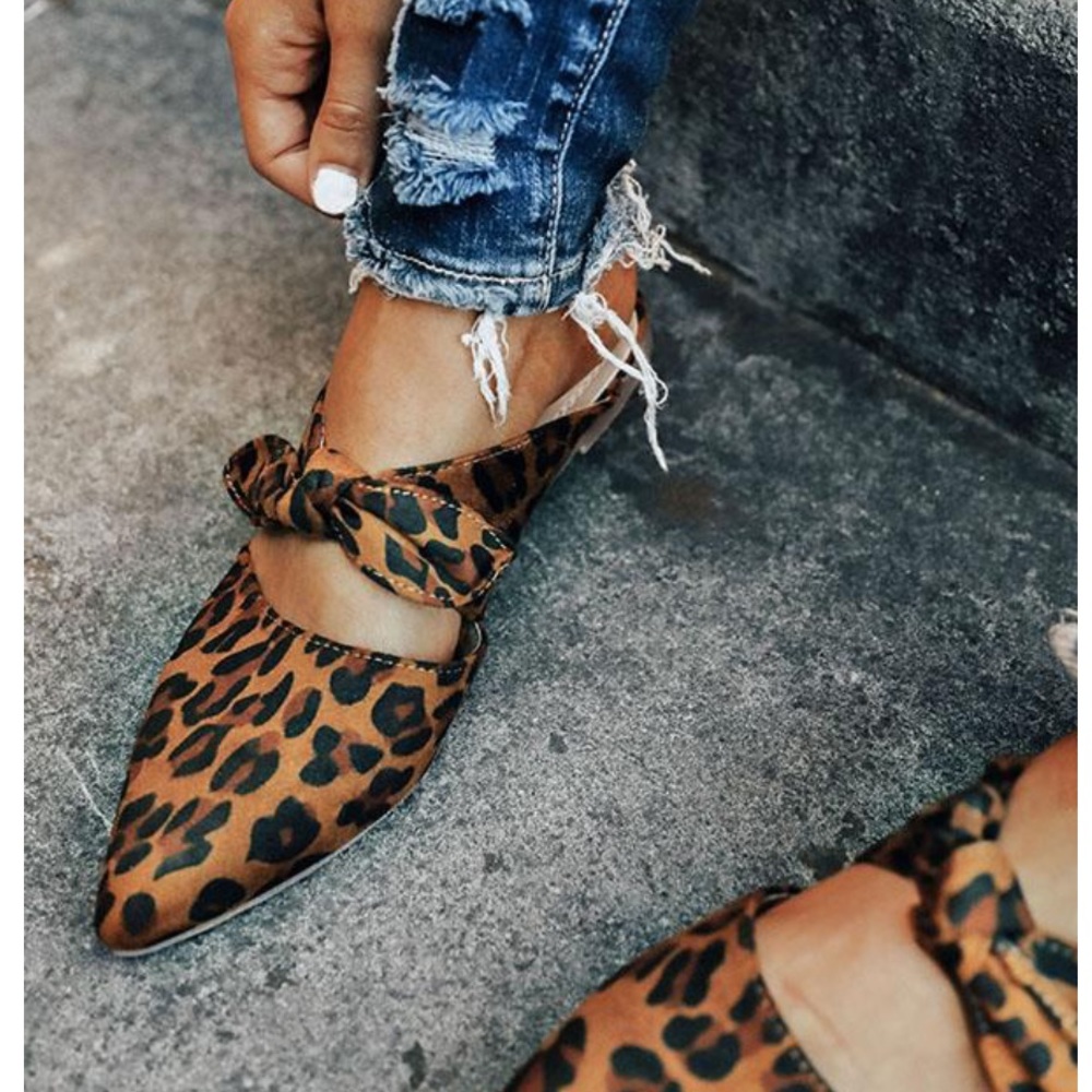 CLARRISA-Pointed Toe Tie Slides